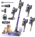 Redkey X18 Akku Staubsauger 60KPa/650W/80Mins, 8-in-1 Anti-Tangle Staubsauger Kabellos mit Display, für Tierhaare/Teppiche/Hartböden/Auto, LED-Bürste