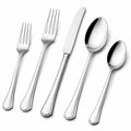 Besteckset 5-teilig 23 cm Edelstahl Silber poliert klassisch