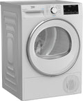 Beko B3T42239 Wäschetrockner 8KG, Frontlader Wärmepumpentrockner, Allergikergeeignet, 15 Programme, Dampffunktion, Multifunktionsdisplay, Weiß