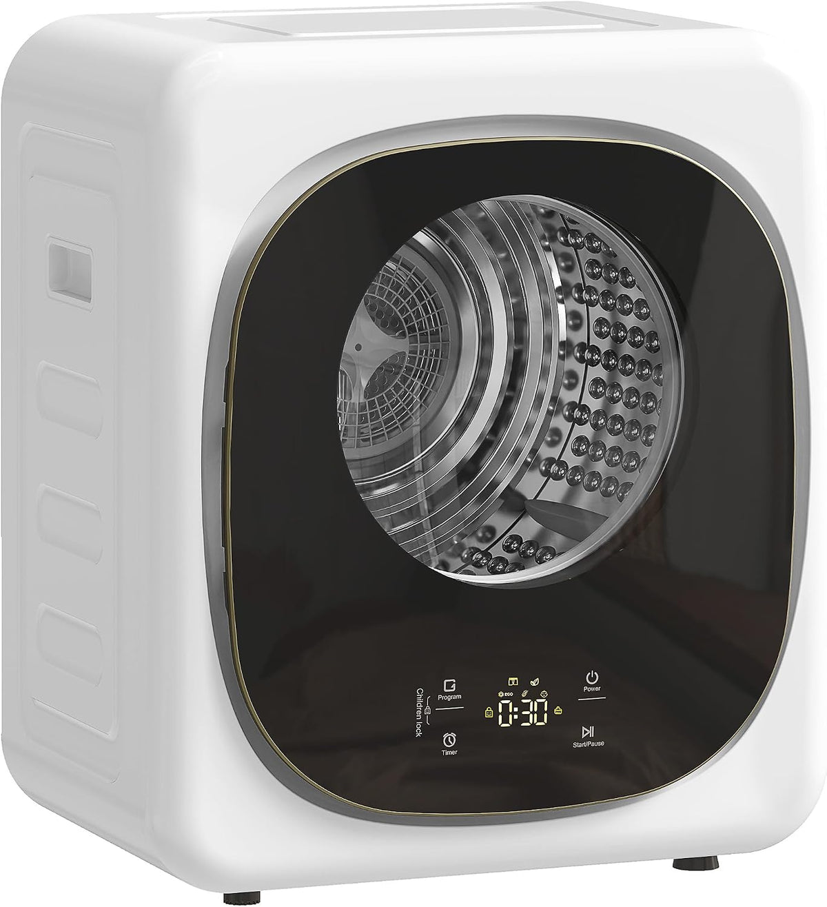 HOMCOM Mini Wäschetrockner mit 5 Programm 800 W 4 kg bis zu 60℃ Weiß
