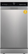 Midea Spülmaschine 45cm Freistehend & Unterbaufähig 10 Maßgedecke Silber