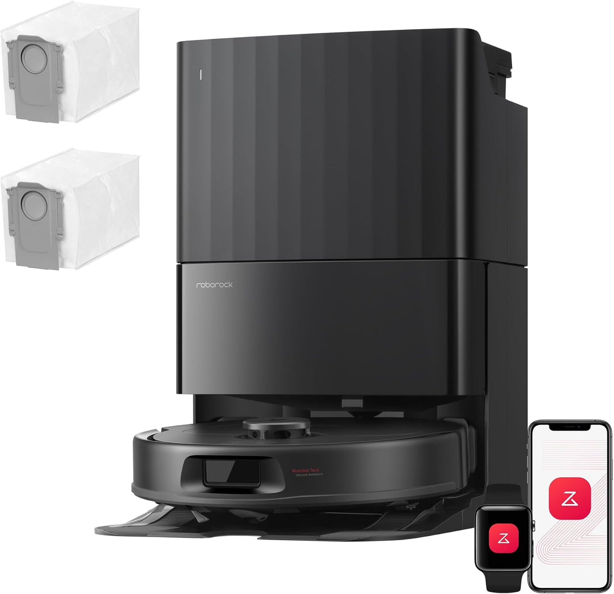 roborock Qrevo S Pro Set Saugroboter mit Wischfunktion, 75 °C Heißwasser-Moppreinigung, verbessert von QV 35A, 18.500 Pa Saugkraft, Anti-Tangle System