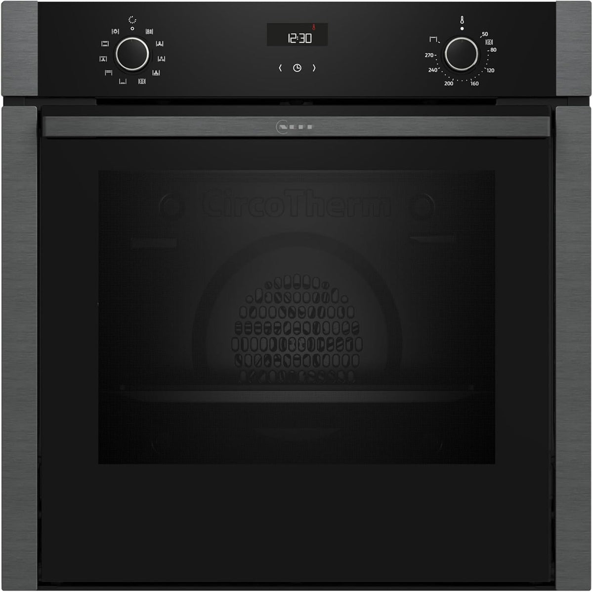 NEFF B3ACE2AG3, Backofen, 60 x 60 cm, N50, Made in Germany, LCD-Display, Versenkbare Tür, CircoTherm, 7 Beheizungsarten, Easy Clean, Kindersicherung