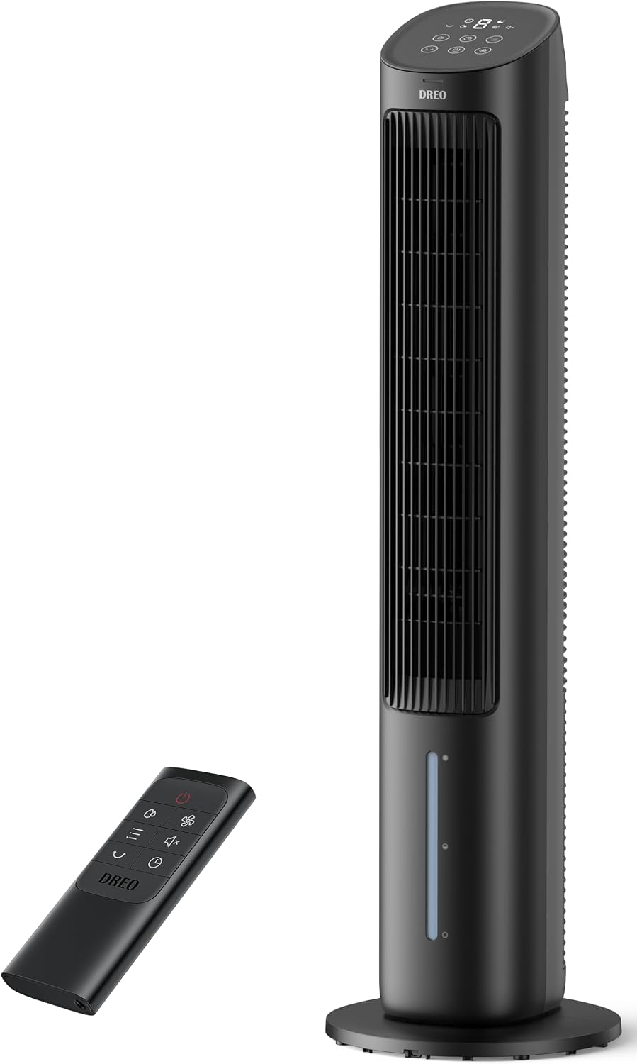 DREO Luftkühler mit Wasserkühlung, Leiser Turmventilator 102 cm, Verdunstungskühler mit 80° Oszillation, Für Schlafzimmer & Wohnzimmer, 3 Modi