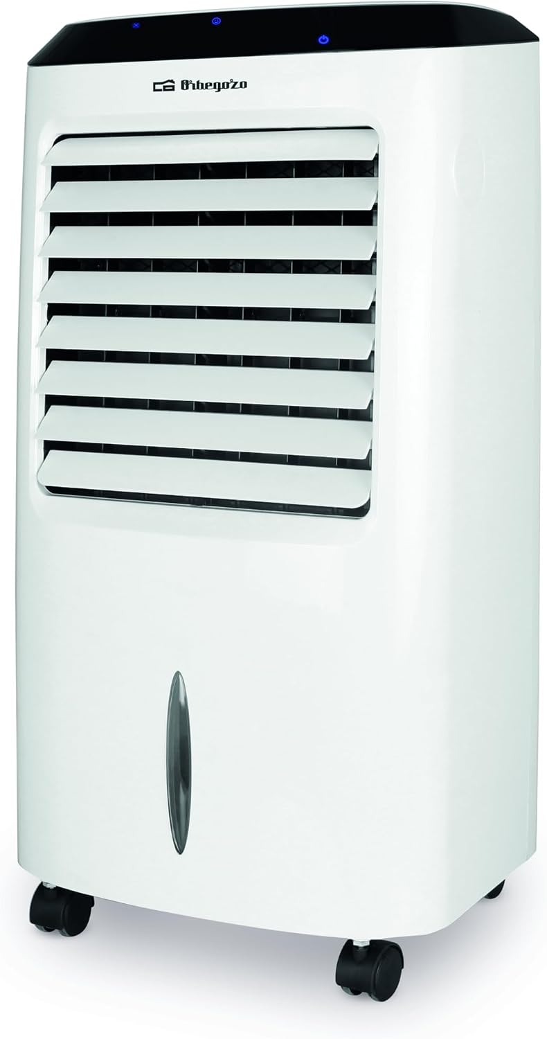 Orbegozo Air 52 Luftkühler 3-in-1, Tank von 10 l, 65 W, 3 Stufen, Zeitschalter, Fernbedienung, Kühlakkus