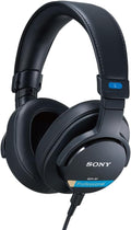 Sony MDR-M1 Studio Closed Back Headphones, Ultra-Wideband Playback (5Hz-80kHz), Lightweight Design (216g), Wired, Includes 2 Detachable Cables, Black