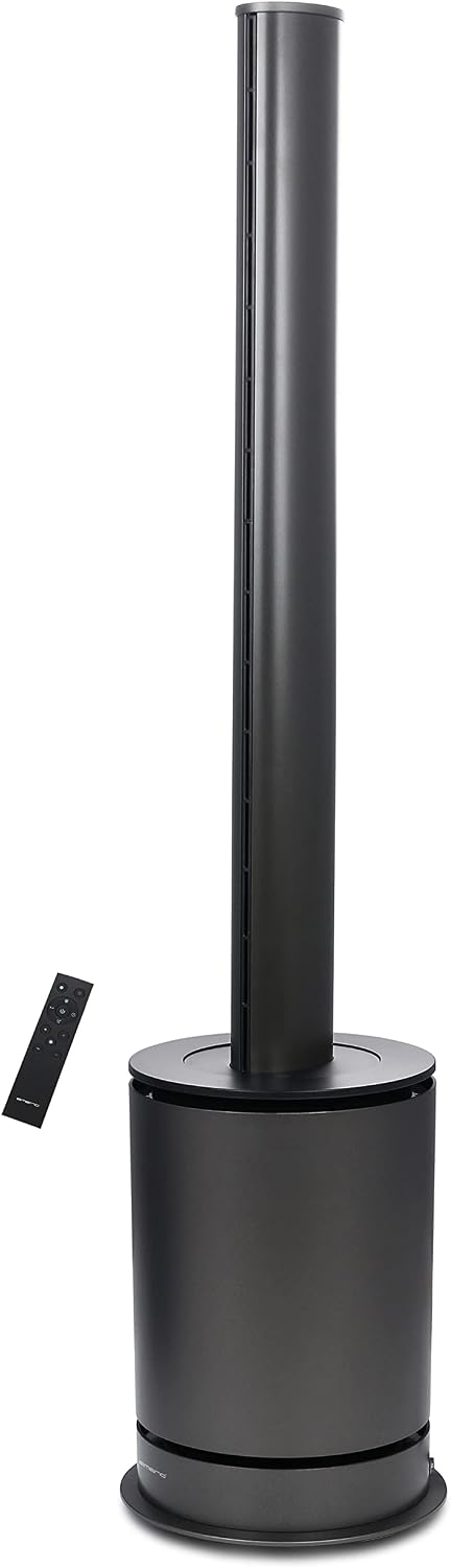 Emerio 3in1 Heizlüfter Ventilator Luftreiniger rotorlos HEPA 13 Filter + 2x UVC Lampe gegen Bakterien Viren Staub Pollen langlebiger nachhaltiger DC