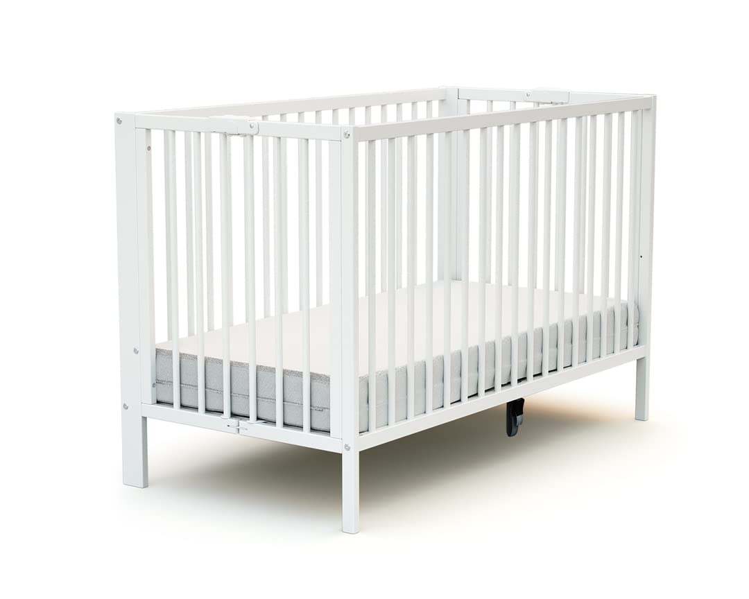 AT4, Klappbares Babybett 60x120 ESSENTIEL Weiß