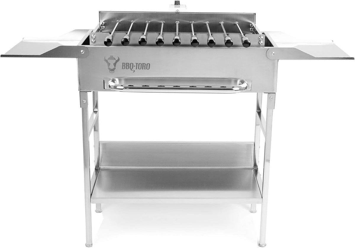 BBQ-Toro Grilltisch mit elektrischem Spiessdreher und Grillrost