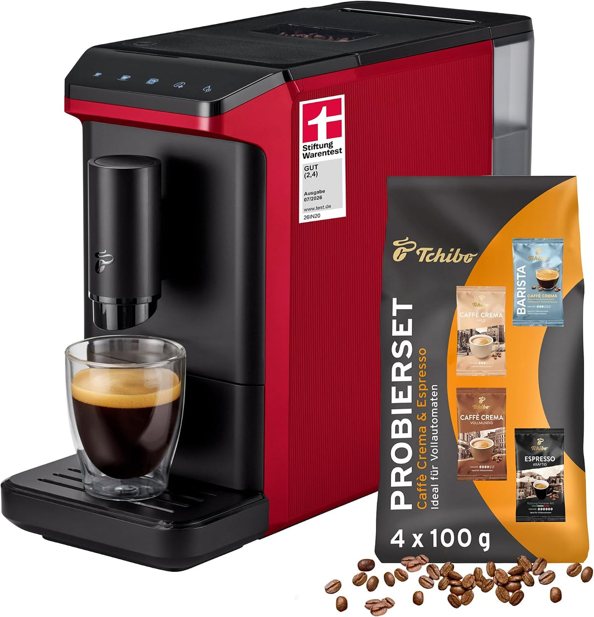 Tchibo Kaffeevollautomat Esperto mini, Rot
