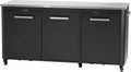 cozze 180 x 60 x 90cm Outdoor-Tisch, für Außenbereichs-Events, Edelstahl & Schwarz, Mobilität & Stil