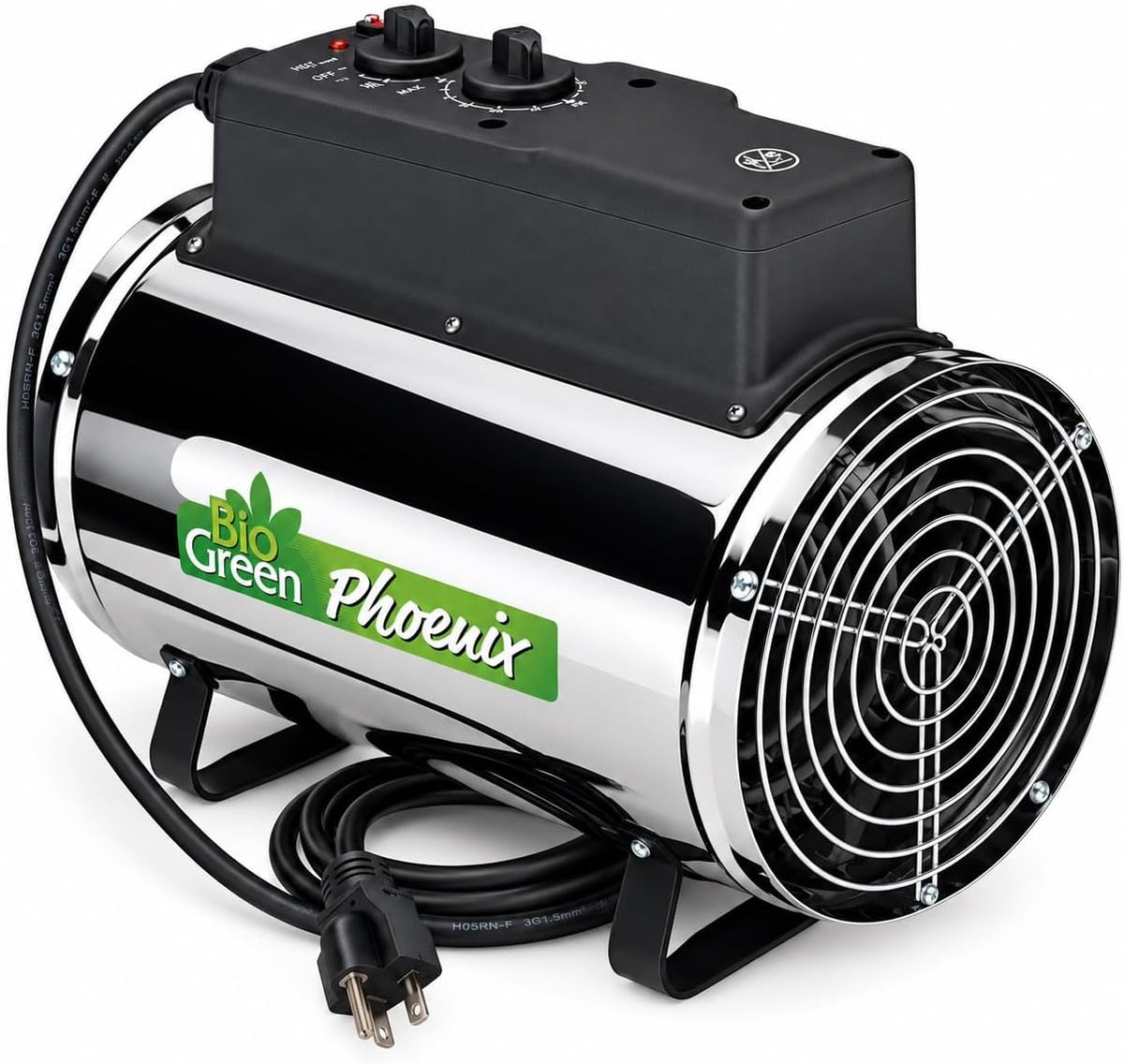 Bio Green Elektro-Gewächshausheizung Phoenix mit 3 Heizstufen bis 2.800 Watt
