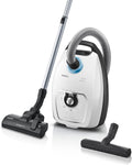 Siemens Staubsauger mit Beutel Z 7.0 VSZ7442S, 650 W, für Allergiker, Bodendüse für Parkett, Teppich, Hygiene-Filter Plus, extrem leise, Fliesen, weiß