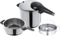 WMF Perfect Premium One Pot Schnellkochtopf Set Induktion 3-teilig, Dampfkochtopf 6,5l + 3l mit Einsatz-Set, Schnellkochtopf Induktion, 2 Kochstufen