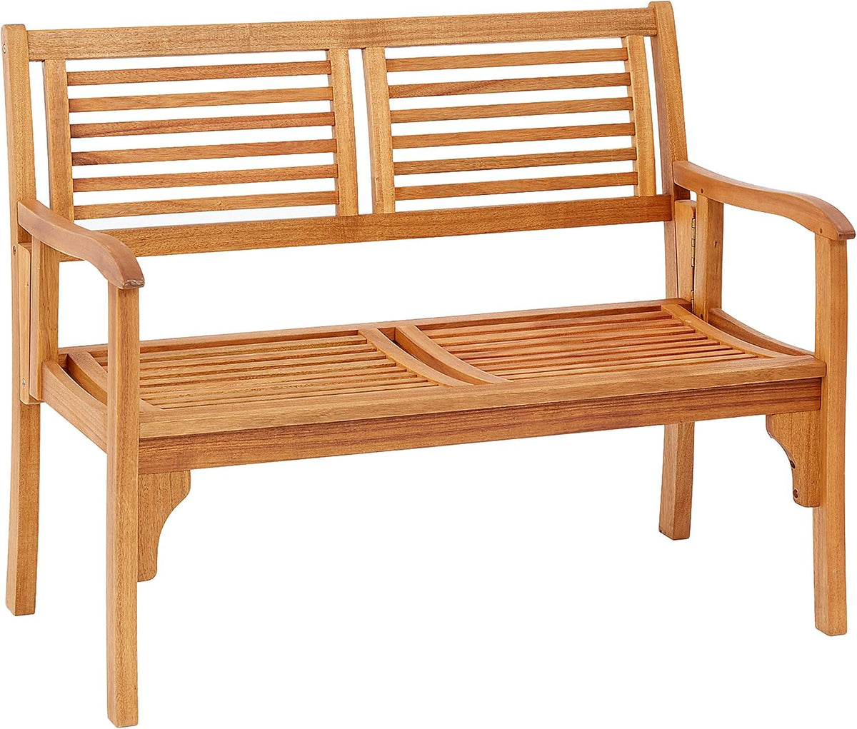 Dehner Klappbank Douglas, 2-Sitzer, ca. 119 x 62 x 90 cm, aus FSC, zertifiziertem Akazienholz, natur