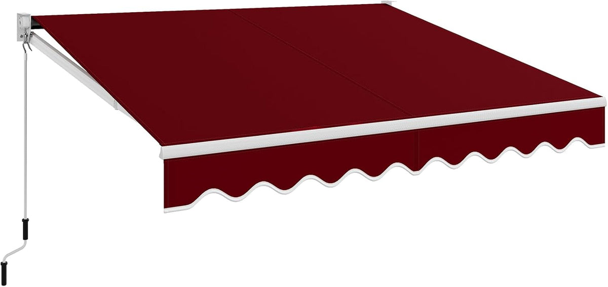 COSTWAY Gelenkarmmarkise Markise, 300 x 250cm Terrassenmarkise mit Alu-Rahmen & Handkurbel, Sonnenschutz & Wasserdicht Balkonmarkise für Balkon