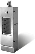 SMOKI Räucherofen Geprägter Edelstahl doppelwandig isoliert mit Sichtfenster, Räucherschrank 120x39x33cm für Fisch, Smoker für Holz, Kohle