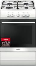 Amica Standherd 50 cm 70 L Gaskochfeld Weiß SHGG 11502 W