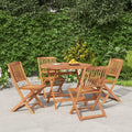 Gartenmöbel Set Holz 4+1-4 Hochlehner Stühle Verstellbar & klappbar mit Tisch Wetterfest Akazie Garten Sitzgruppe Garten Terrasse Balkonmöbel