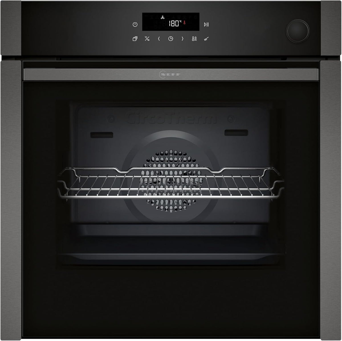 NEFF B6AVJ7AG3, Einbau-Backofen mit Dampfunterstützung, 60 x 60 cm, N 50, Made in Germany, Pyrolyse & Easy Clean Selbstreinigung, Air Fry samt Blech