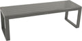 DEGAMO Gartenbank Hockerbank Brescia 3-sitzer 138cm, Aluminium Silbergrau, wetterfest, Outdoor