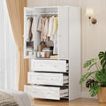 VOWNER Kleiderschrank Garderobenschrank 80x180x48cm (Weiß)