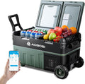 AAOBOSI 30L Kompressor Kühlbox, 12/24V und 100-240V, Camping Kühlschrank mit APP, 20°C bis 20°C, Kühlbox Kompressor für Auto, Dual Zone, USB-Anschluss