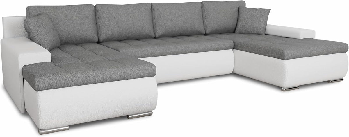 Sofnet Wohnlandschaft mit Schlaffunktion Faris U-Form, Big Sofa, Schlafsofa mit Bettkasten, Couchgranitur mit Bettfunktion, Couch