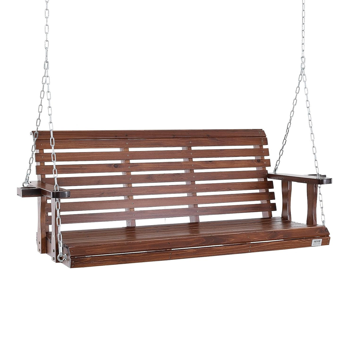 VEVOR Hollywoodschaukel Zedernholz, 1702x710x600mm, verbesserte Tragkraft von ca. 400 kg, Terrassenschaukel für Hof und Garten, braun