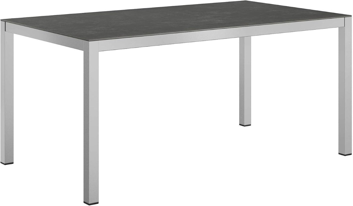 OUTLIV. Gartentisch, 160x90 cm, Aluminium/Keramik/Glas