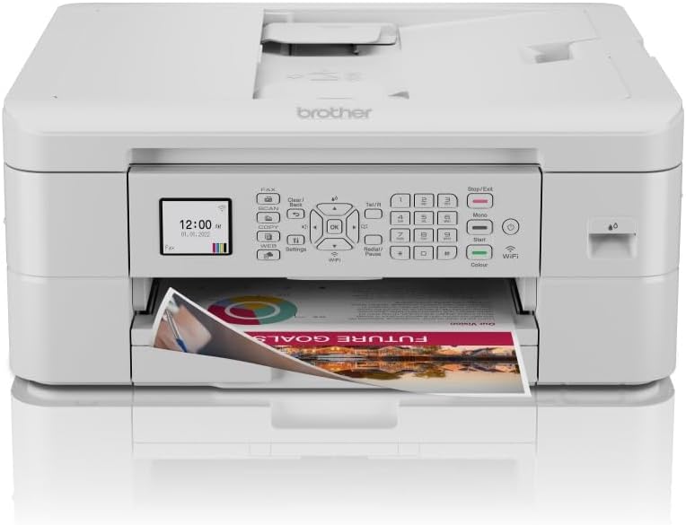 Brother MFC-J1010DW 4-in-1 Farbtintenstrahl-Multifunktionsgerät (Drucker, Fax) Weiss 400 x 172 x 343 mm, Scanner, Kopierer