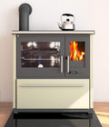 Küchenofen Holzherd Plamen 850 creme, 8 kW Dauerbrandherd, links