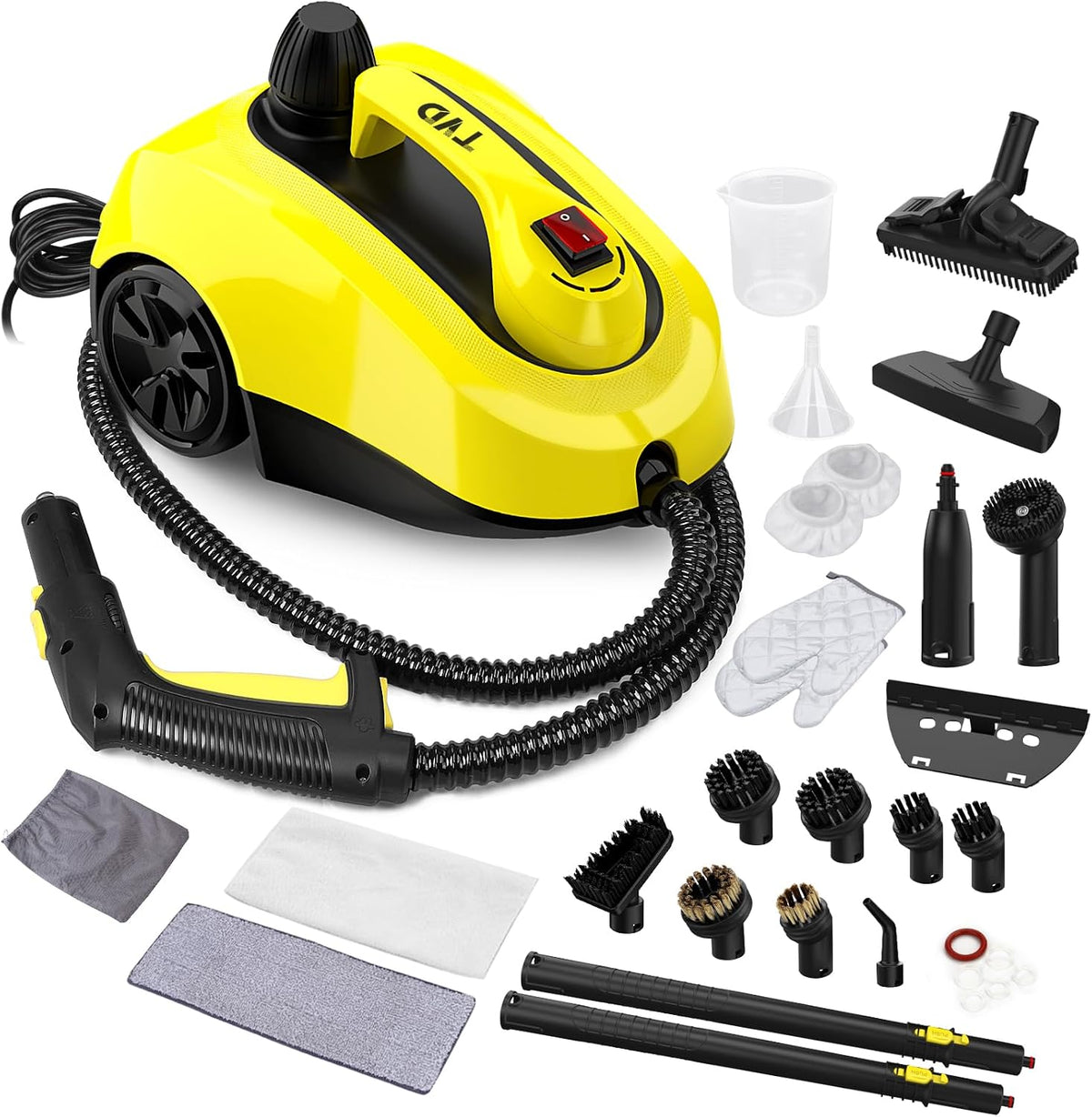 TVD Dampfreiniger, Ofen, Teppich, Sofa, Dampfreiniger mit 5 m extra Langem Netzkabel für Bodendampfer, Polstermöbelreiniger, Auto, Fliesen, Polster