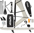 VirtuFit Stand Up Paddle Board Set, Aufblasbares SUP Board mit Paddel, Rucksack und Zubehör für Freizeit, Touring und Allround Paddling