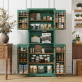HOLTICO Küchenschrank mit Arbeitsplatte, Speisekammer mit Türen und Regalen für Esszimmer, Hochschrank Küchenbuffet buffetschrank, Esszimmerschrank