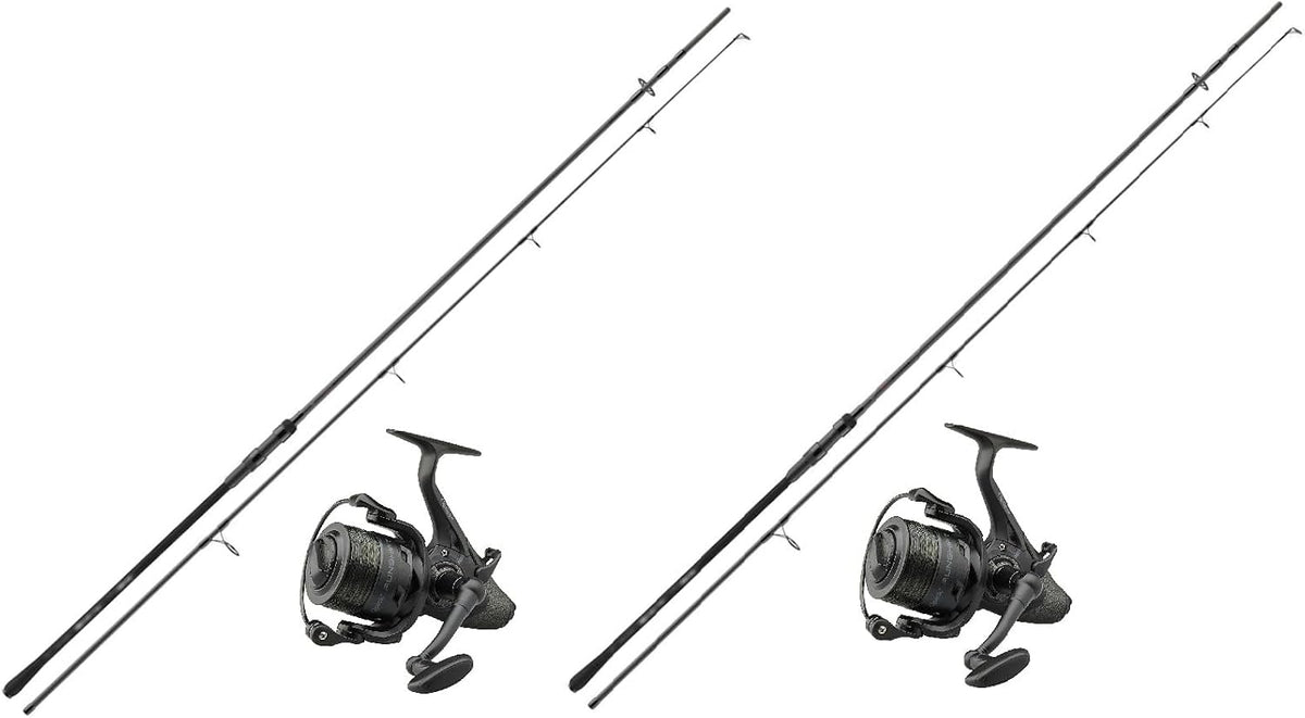 Karpfenbundle 2X Black Widow XT Carp 3,60m + 2X Quick Runshift 5000 FS