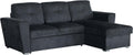 Ecksofa APARTMENT, grau, Strukturstoff, Bettfunktion inkl. Stauraum
