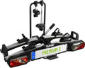 EUFAB 11521 Fahrradträger PREMIUM 2, für 2 Fahrräder, für Anhängekupplung, E-Bike geeignet, komplett vormontiert, Diebstahlschutz, Schwarz, Silber