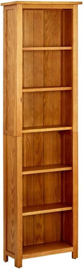 vidaXL Eichenholz Massiv Bücherregal 6 Fächer Standregal Wandregal Bücherschrank Holzregal Raumteiler Bürorregal Regal Aktenregal 52x22x180cm
