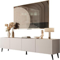 Lookway COLGANTE Moderner TV-Schrank 200 cm in Kaschmir Matt auf Schrägen Onyx-Beinen (Beine: Schwarz), Push-to-Open System