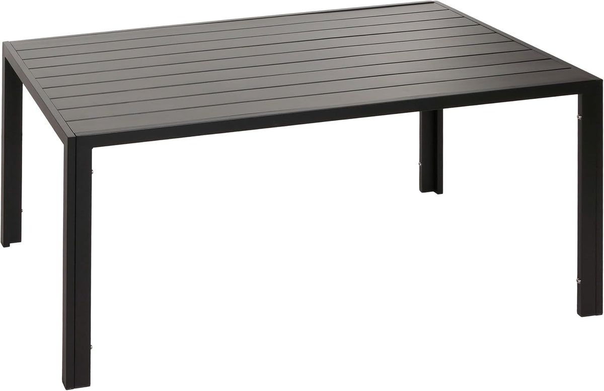 CHEFGASTRO Alu-Esstisch HxBxT 72x140x80cm wetterfest Anthrazit Tisch Bistrotisch Gartentisch Balkontisch