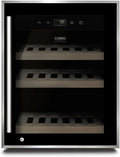 Caso Winesafe 12 Black, Design Weinkühlschrank für bis zu 12 Flaschen (bis zu 310 mm Höhe), eine Temperaturzone 5-20°C, Getränkekühlschrank