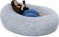 bananair Sitzsack XXL mit Füllung für Kinder und Erwachsene, Sitzsack Sofa (Hellgrau), 160 x 90 x 60 cm, Weich und Bequem, Maschinenwaschbarer Bezug