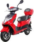 Elektroroller 'Eagle Li', E-Roller mit Sitz, 2000 Watt, 60 km Reichweite, Straßenzulassung, Lithium-Akku, Elektro Roller, Elektro Motorroller, Rot