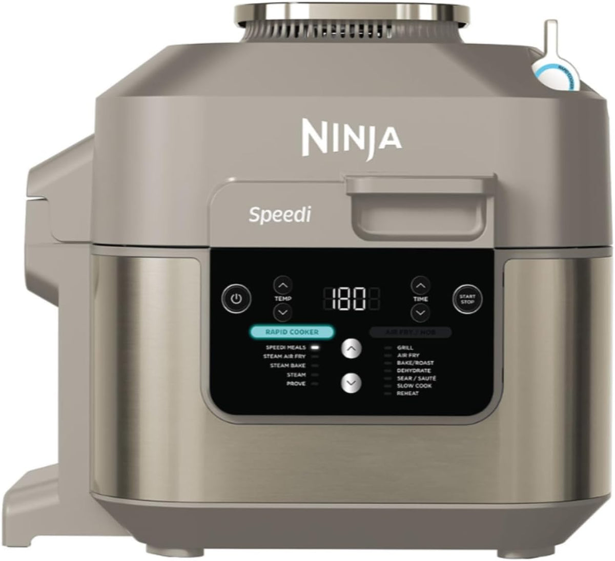 Ninja Speedi Multikocher, 12-in-1 Multicooker, Stone Gold ON500EUSTGD, 5,7L, Air fryer Heißluftfritteuse, Slow Cooker Langsamkochen, Grillen, Backen