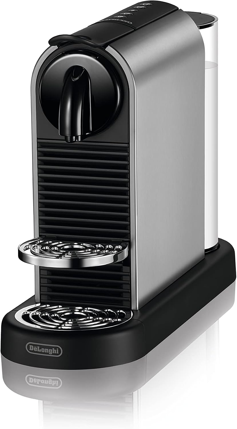 Nespresso De'Longhi CitiZ Platinum EN220.T, Kapsel-Kaffeemaschine, 1260 W, 4 Tassengrößen, 19 bar, Titan