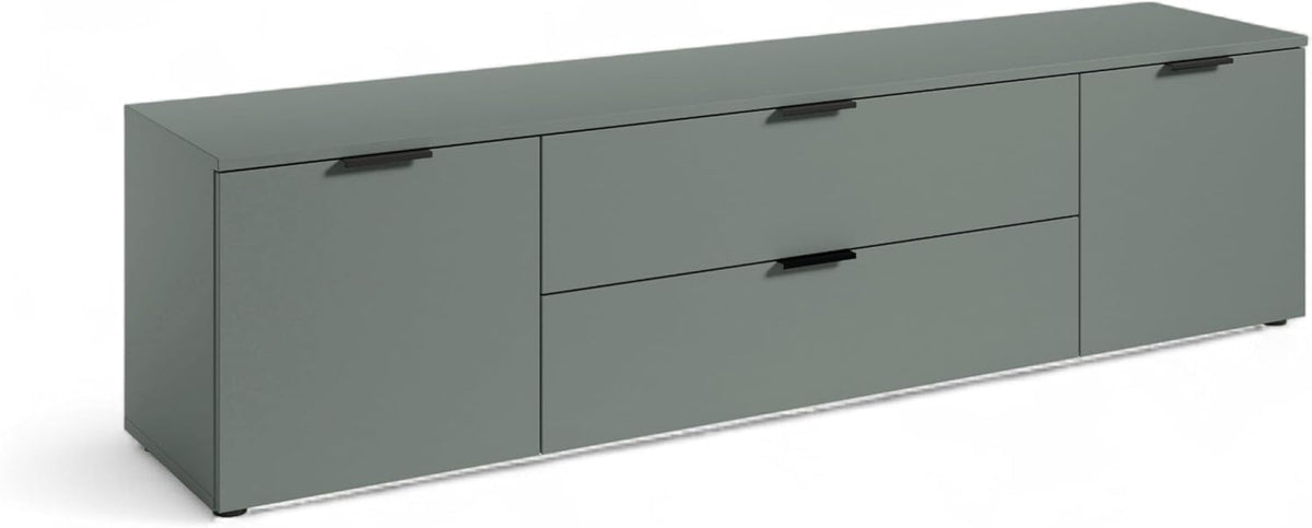 LINZ TV-Lowboard in Salbei, 180 x 47 x 40 cm (B/H/T), Moderner Fernsehschrank mit Schubladen und viel Stauraum