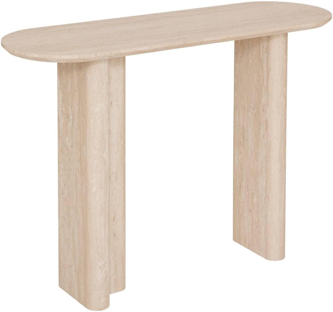 Atmosphera, 110 x 35 cm, Modernes Design für den Eingangsbereich, Beiges Holz mit Matter Oberfläche, Anaya Konsolentisch