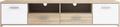 FORTE Quadro TV-Unterschrank mit 2 Türen und 2 Schubladen, 39 x 181,7 x 52,7 cm, Holzwerkstoff, Sonoma Eiche / Weiß