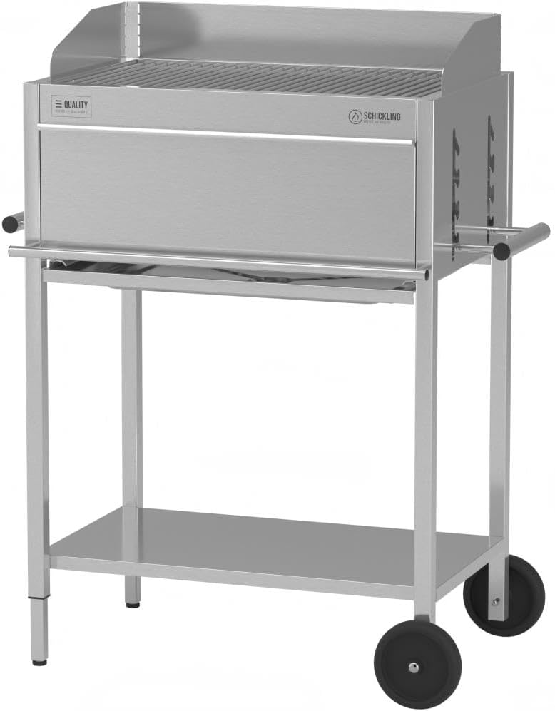 Schickling Holzkohlegrill 'Willy L, Made in Germany: 5-fach höhenverstellbar, 3-teiliger Grillrost, Grillfläche: 55 x 33 cm